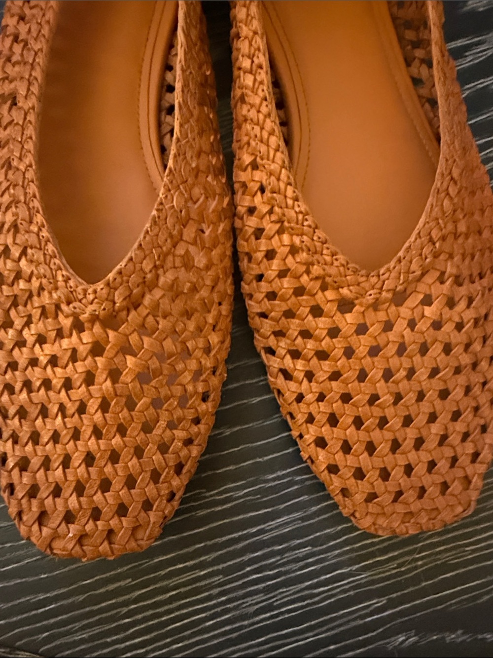 Madewell Mylie Ballet Flat Woven Leather Shoes Glove Fit Baked Clay Size 8.5 - Picture 8 of 13